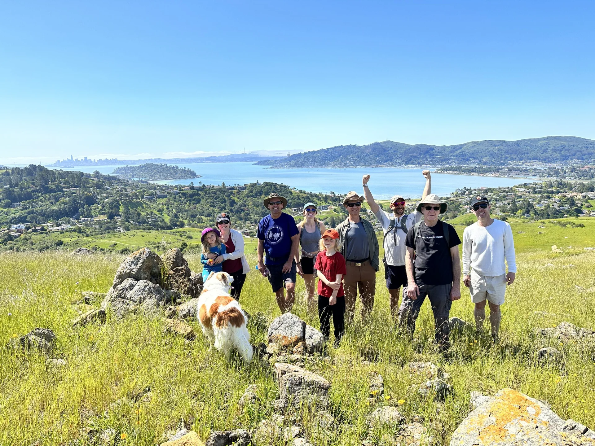 Hikers on the trail in Marin